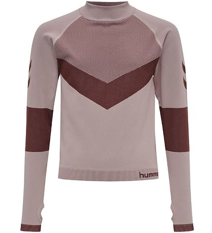 Hummel Pullover - HMLKith - Cropped - Altrosa m. Bordeaux
