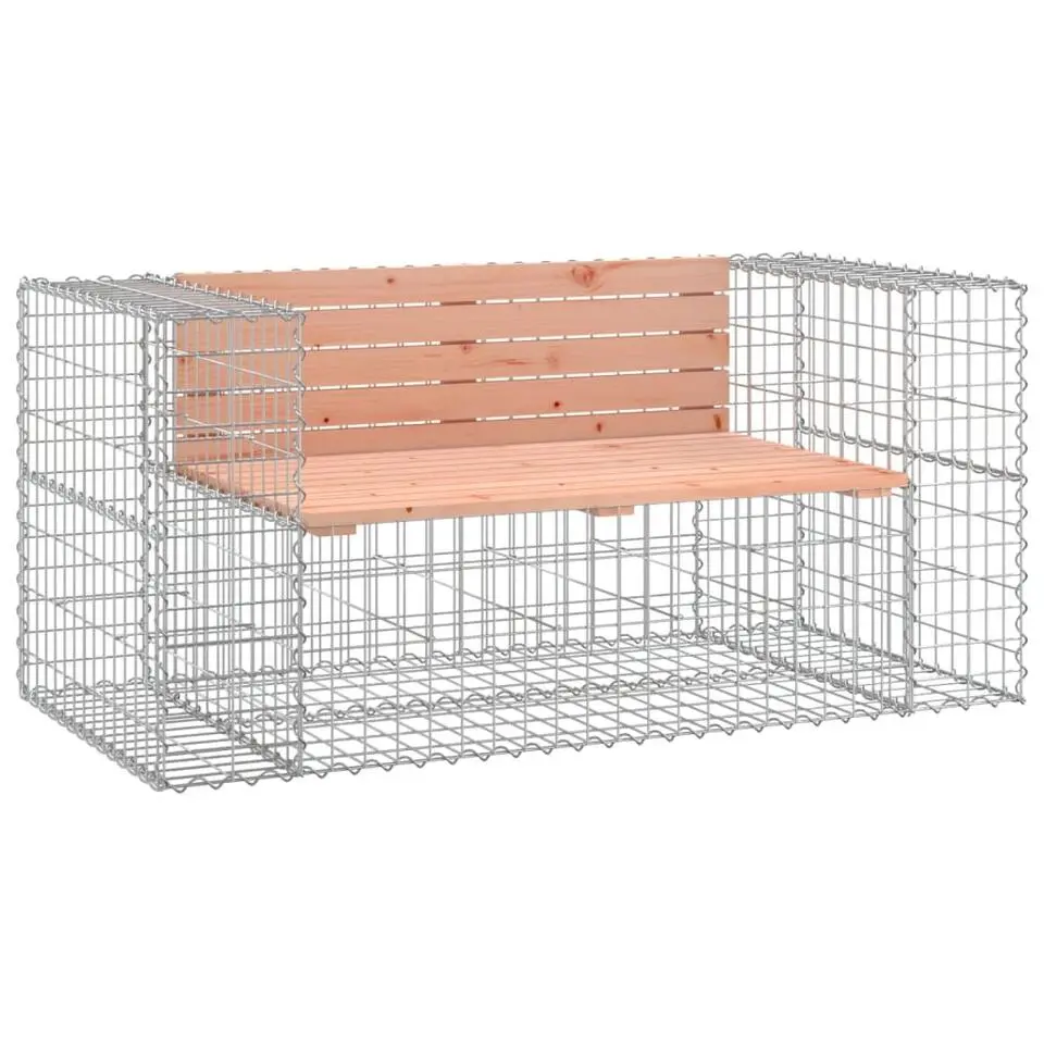 vidaXL - Tuintbank schanskorfontwerp - Massief douglashout - 143x71x65.5 cm