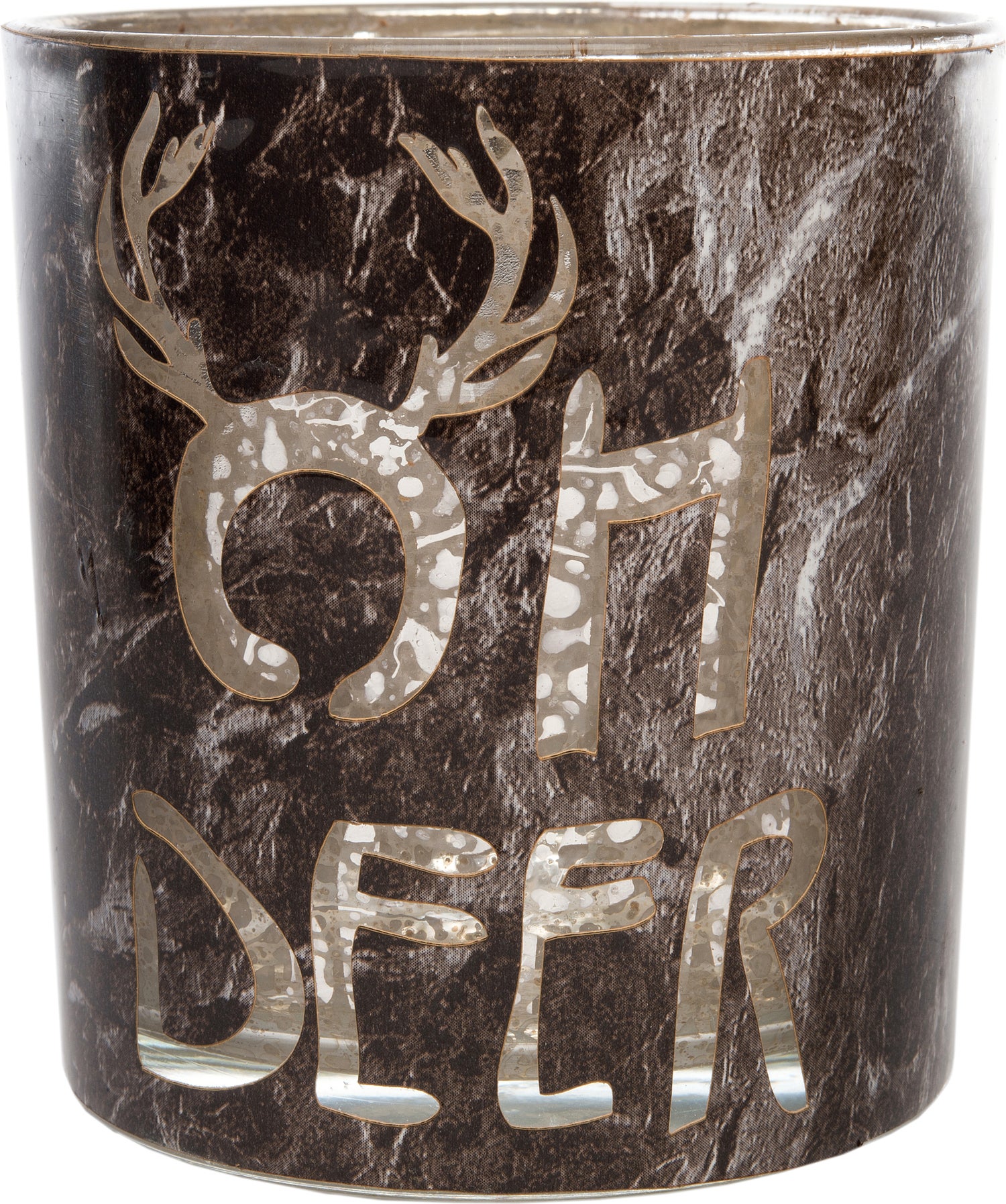 Intratuin waxinelichthouder Oh Deer taupe 8 x 8 x 9 cm