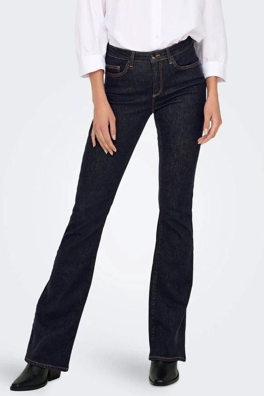 Only - Onlblush - Flare Jeans - Donkerblauw - REA023NOOS