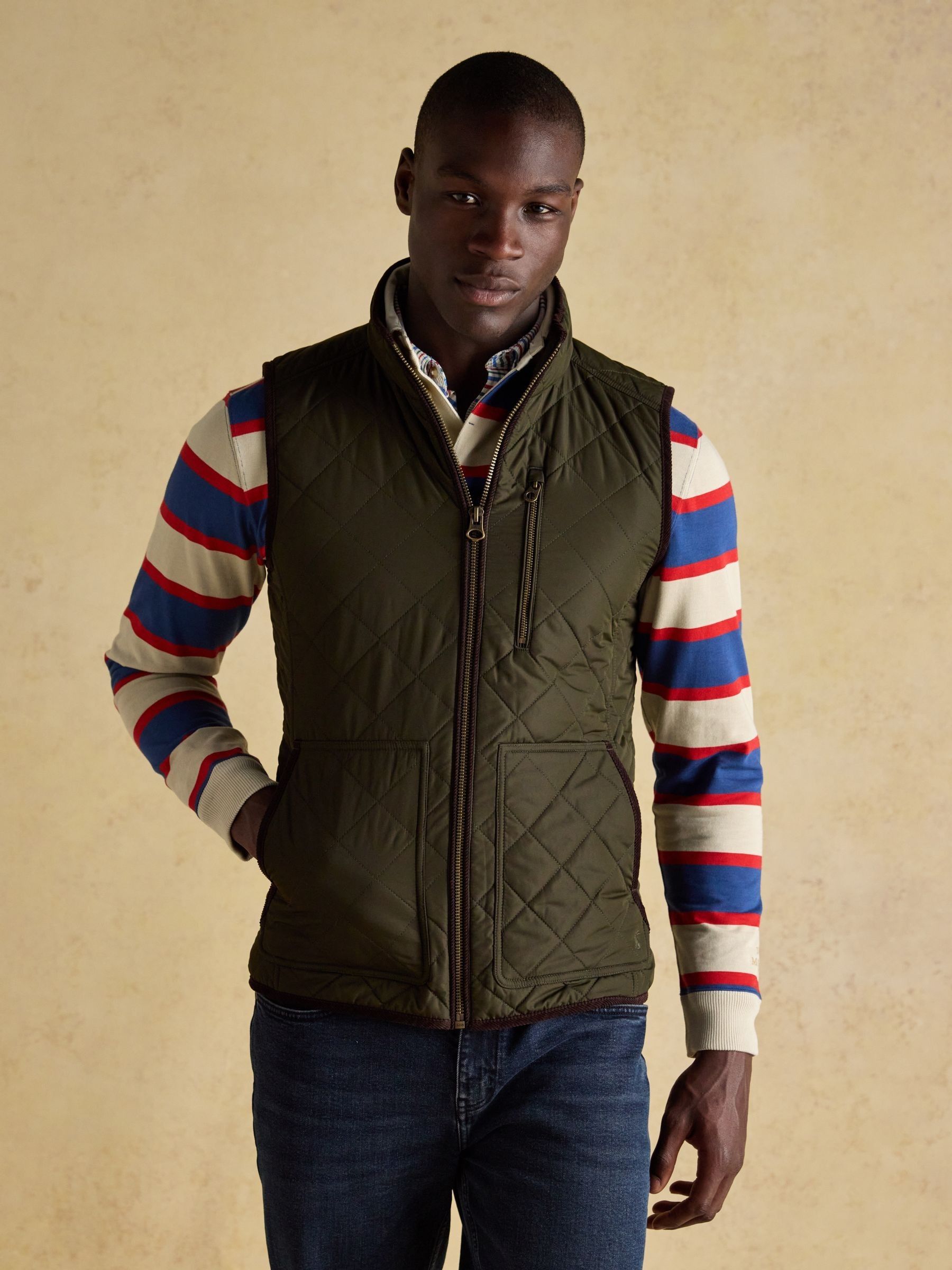 Groen - Maynard Diamond Quilted Gilet