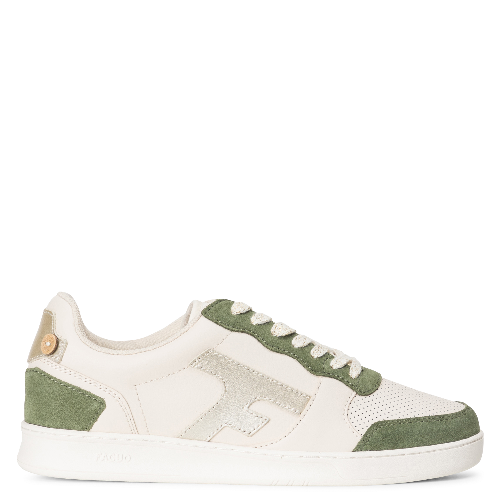 HAZEL - Baskets basses en cuir | Kaki