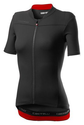 Maillot Manches Courtes Femme Castelli Anima 3 Noir /Rouge