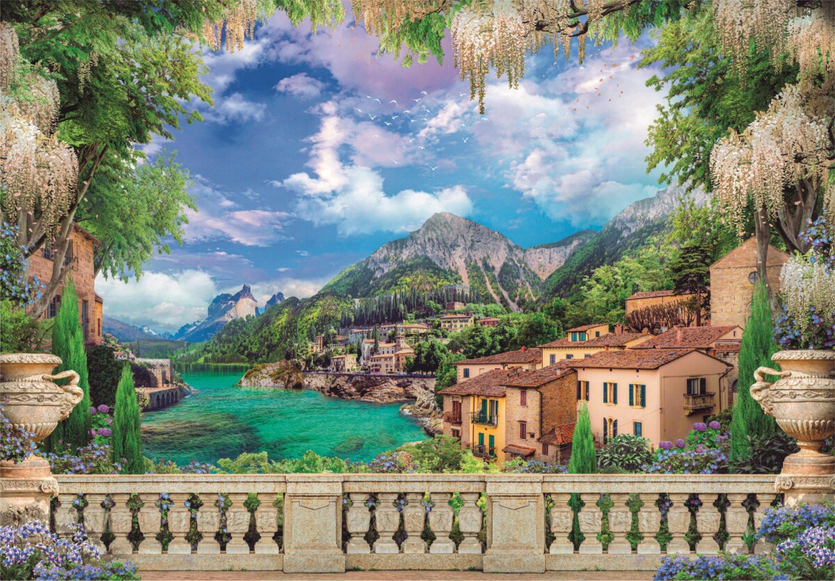 Clementoni Puslespil - Lush Terrace On Lake - High Quality - 3000 Brikker