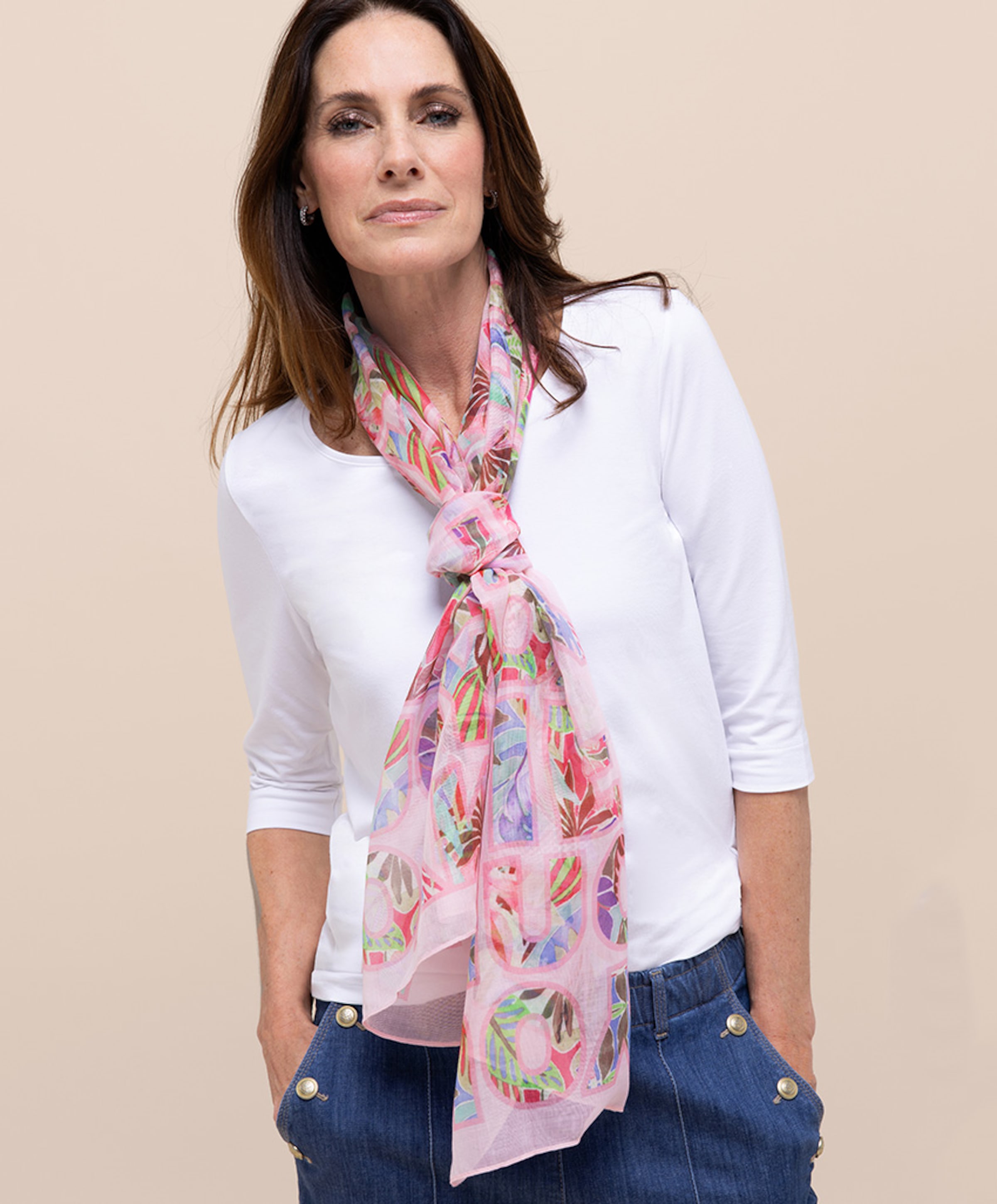 Bianca Dames sjaal roze