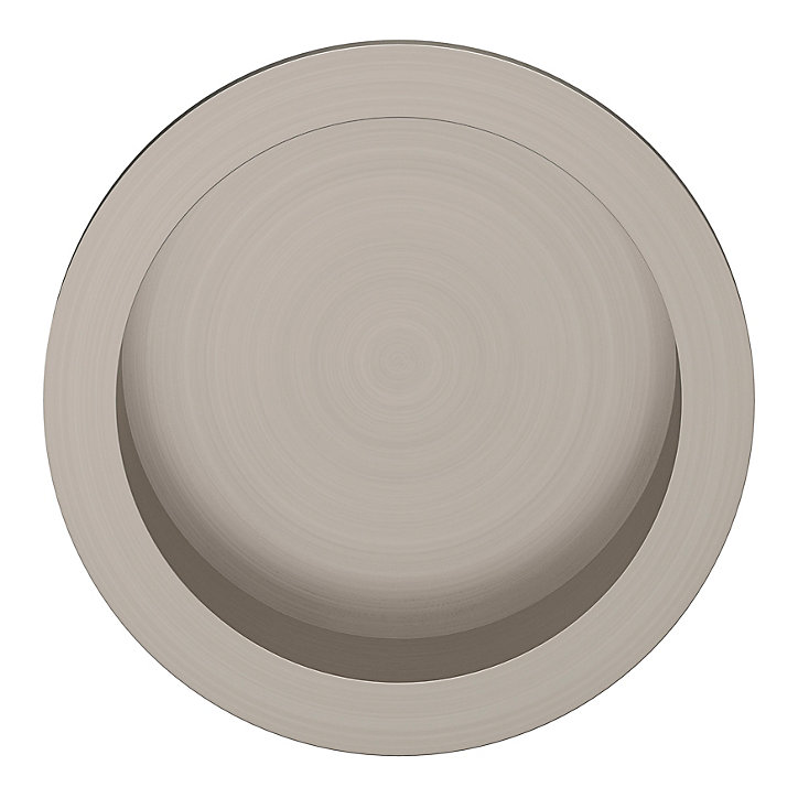 Galandage rond à visser GoodHome Minzh effet nickel satin gris Ø55mm