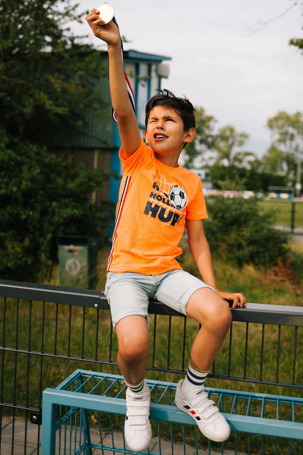 TYGO & vito T-shirt Holland met contrastbies oranje
