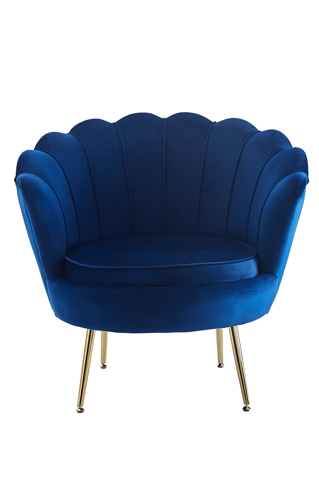 Muschelsessel Samt Dunkelblau Relaxsessel Polstersessel Ohrensessel Loungesessel