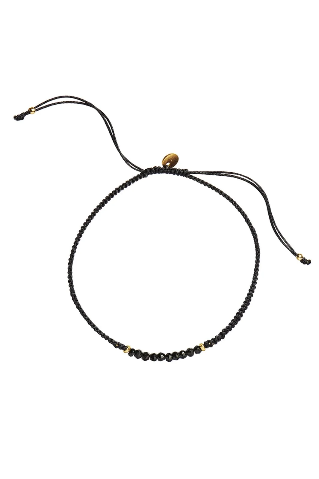 Stine A Candy Bracelet black spinel and black ribbon 3049 02 os