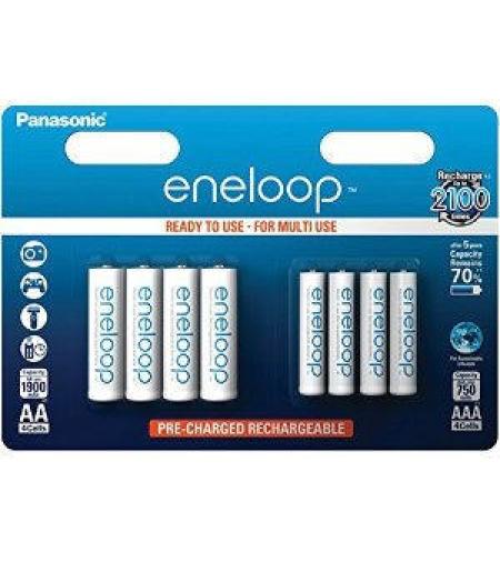 Panasonic Akku Eneloop BK-KJMCCE44E AA AAA 750 mAh/1900 mAh Akkus mit bis zu 2.100 Ladezyklen