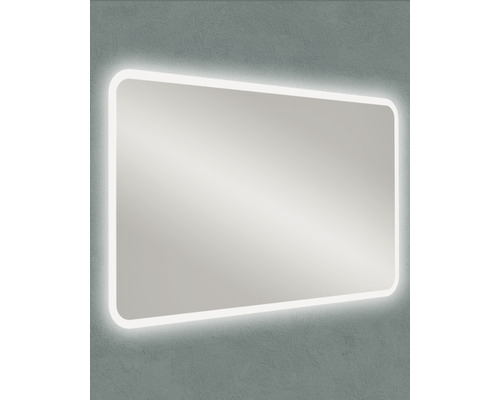 LED-spiegel 120cm met C-randen en spiegelverwarming