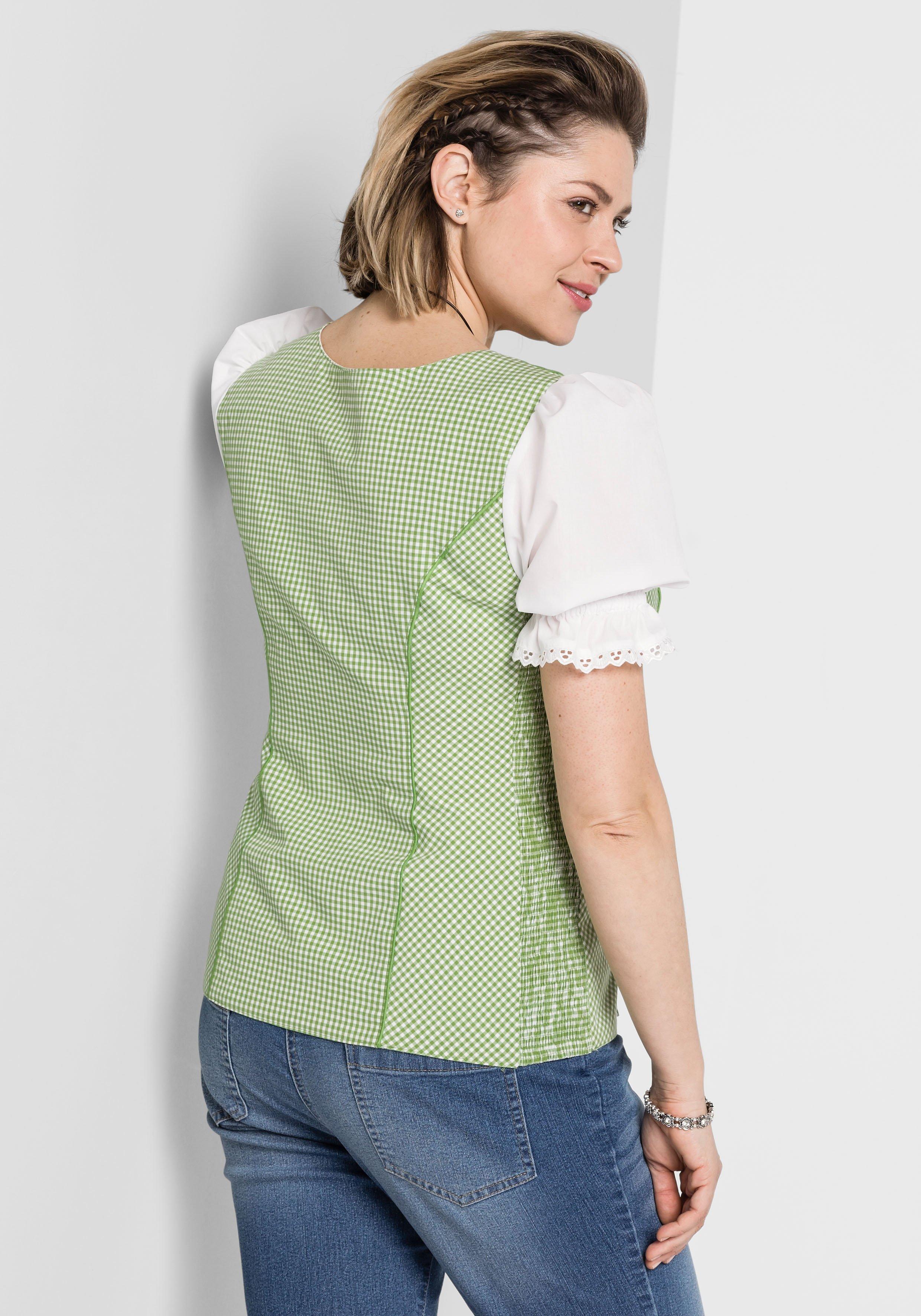 Trachtenbluse im Corsagen-Look
