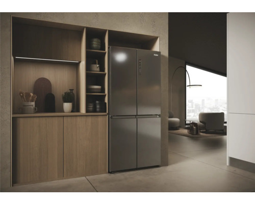 HAIER HCR3818ENMM Multi Door koel-vriescombinatie, BxHxD 83,3 x 181,5 x 65 cm, Koelvak 311 l, Vriesvak 156 l, roestvrij staal