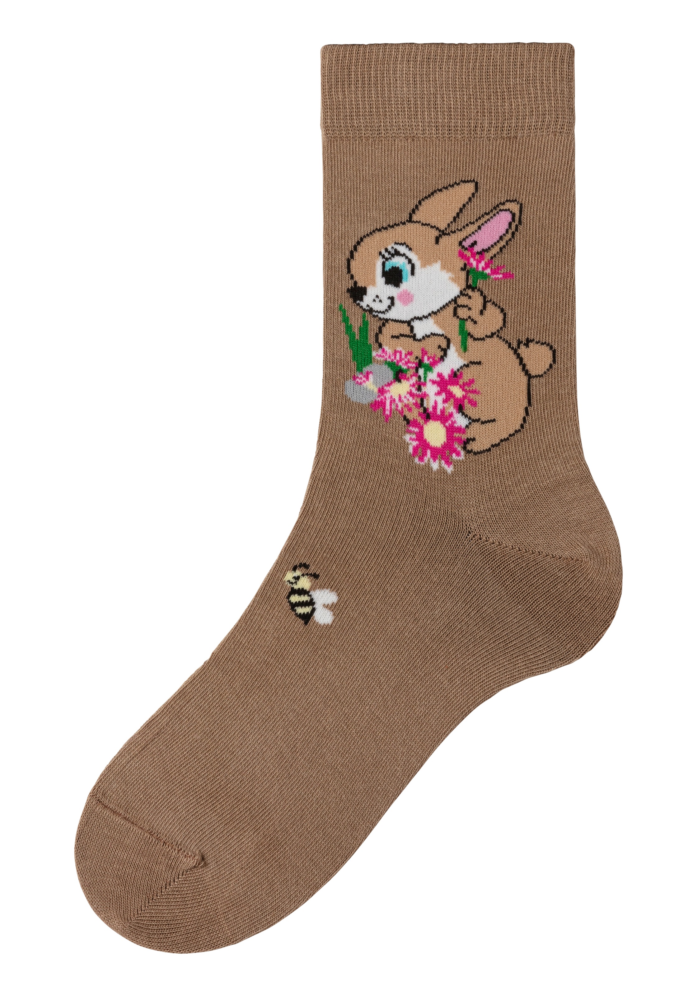 H.I.S Basicsocken Packung, 5 Paar tlg. mit Hasen Motiven