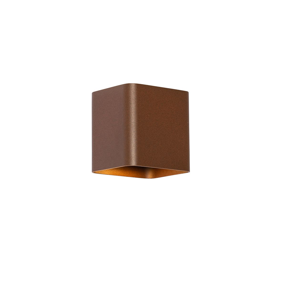 Moderne wandlamp roestbruin incl. LED IP54 vierkant - Evi