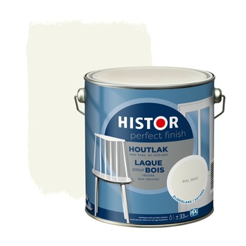 Histor Perfect Finish houtlak zijdeglans RAL 9001 wit 2,5 liter