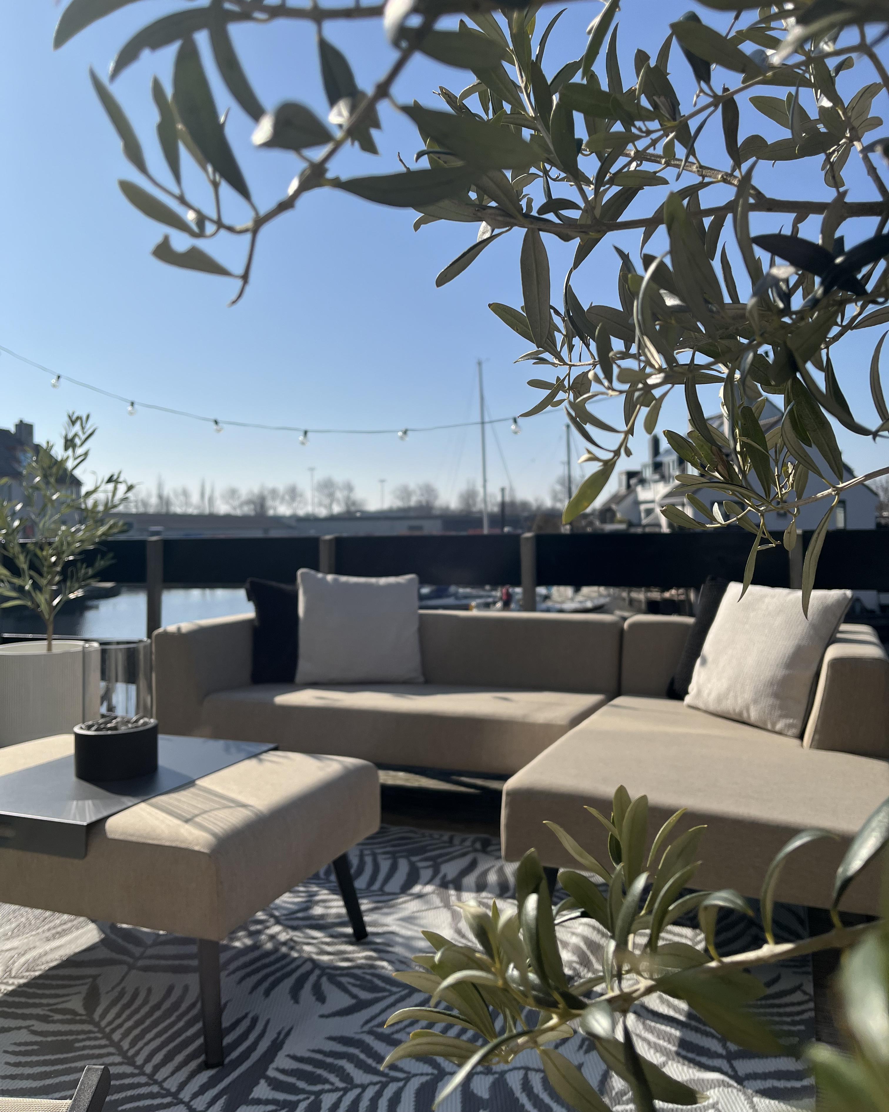 Tuin hoekloungeset met tafel 4-zits SORRIVOLI linkszijdig Beige