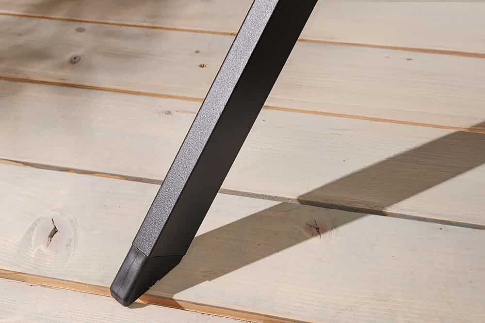 Runder In- und Outdoor Gartentisch DESIGNO 120cm natur Holz-Design anthrazit Metall