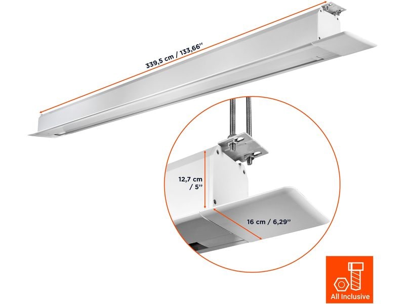 Celexon Deckeinbauleinwand Motor Professional Plus 300x225c Elektrische Deckeneinbau Leinwand