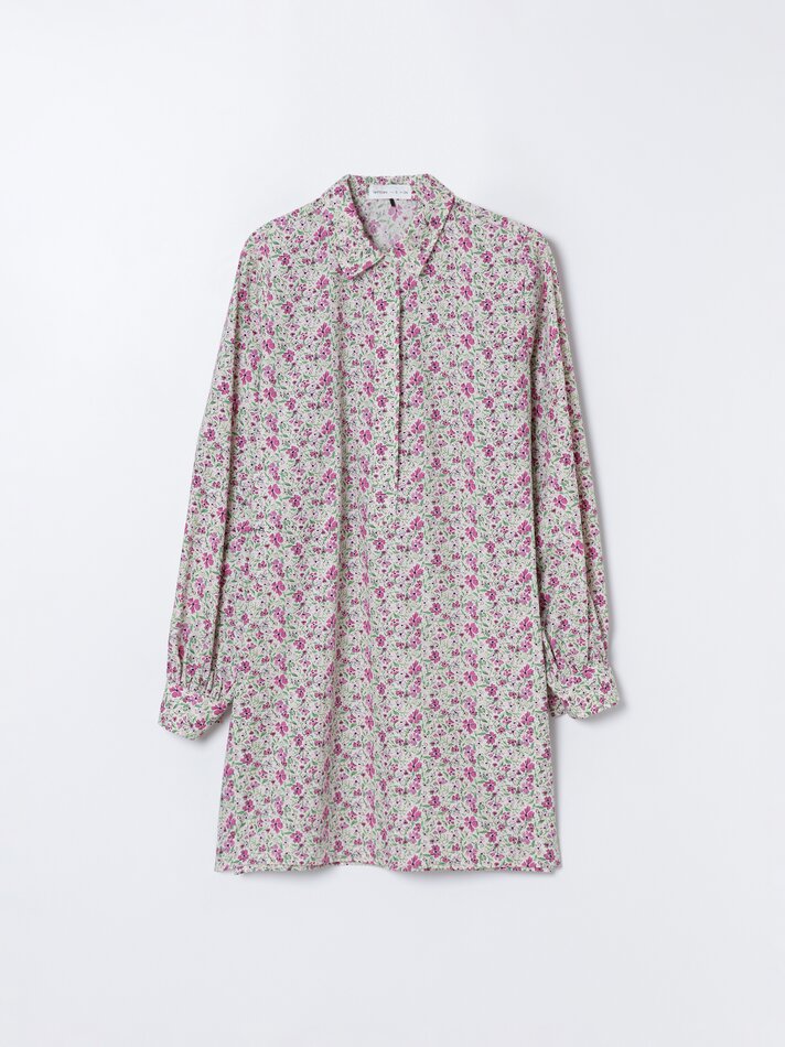 Vestido camisa - Rosa