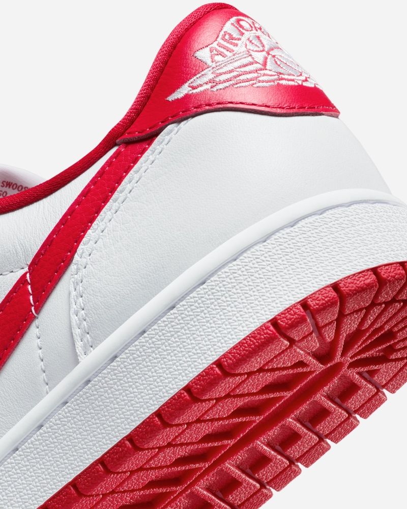 Chaussures Nike Air Jordan 1 Low OG Blanc & Rouge pour homme
