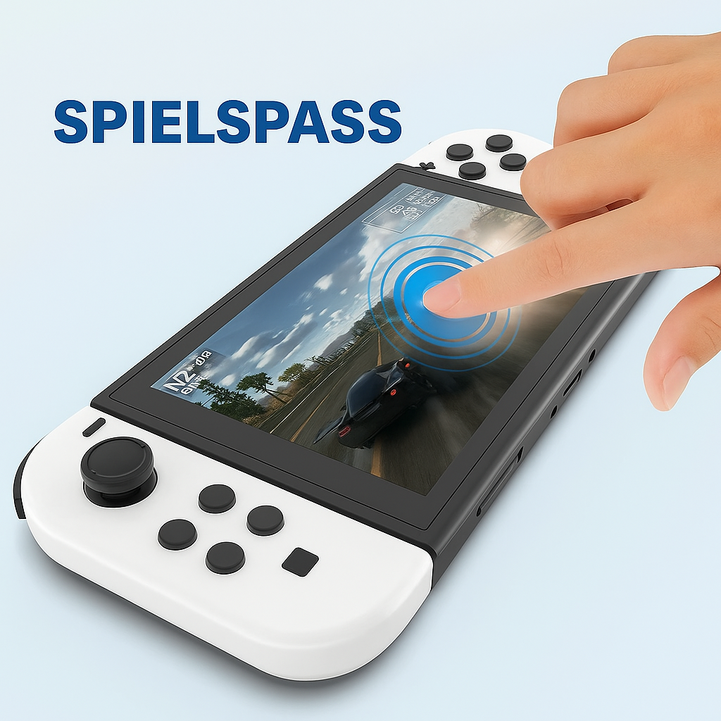 Panzer Glas Display / Displayschutzfolie mit montagerahmen für Nintendo Switch   Staubentferner-Werkzeug - Transparent