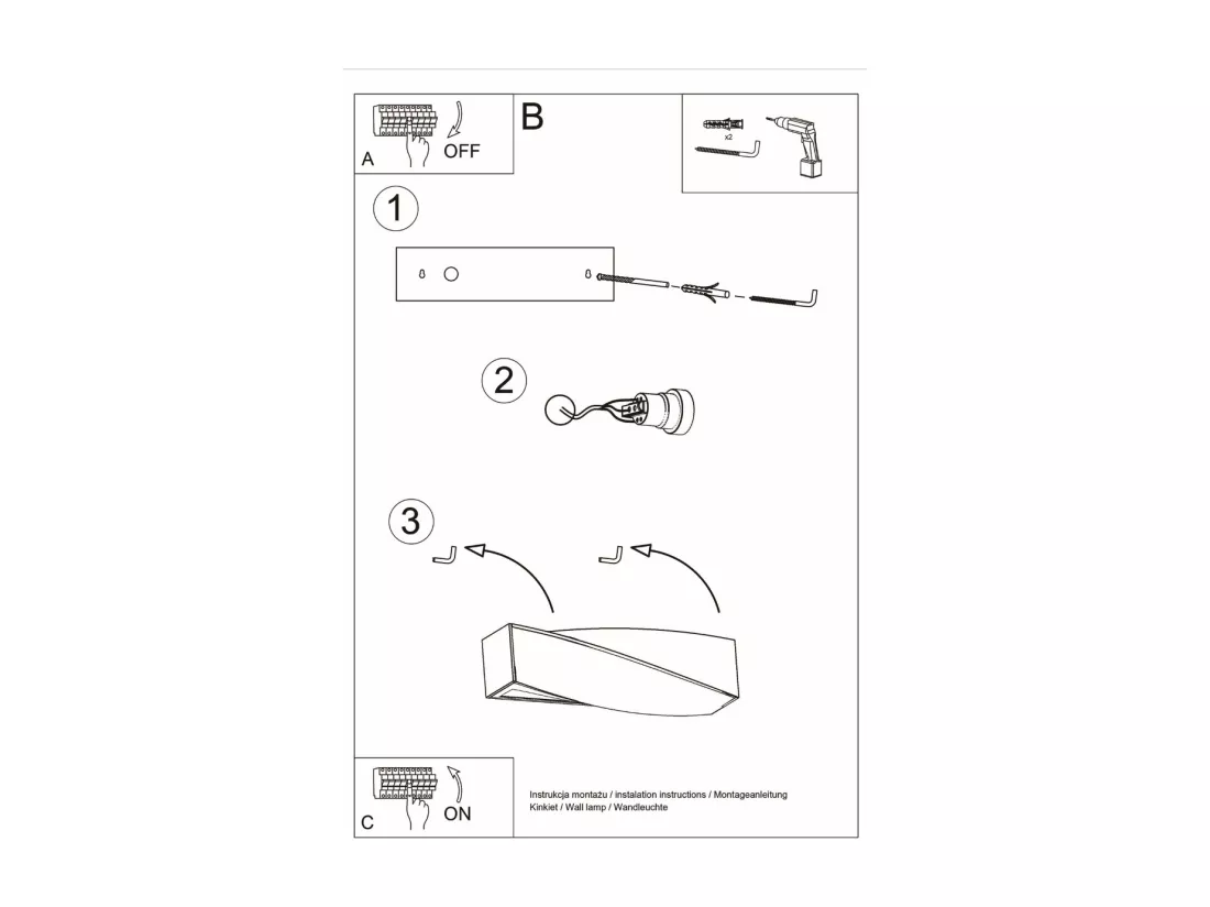 Sollux SIGMA Appliques Up & Down Twist Gris E27