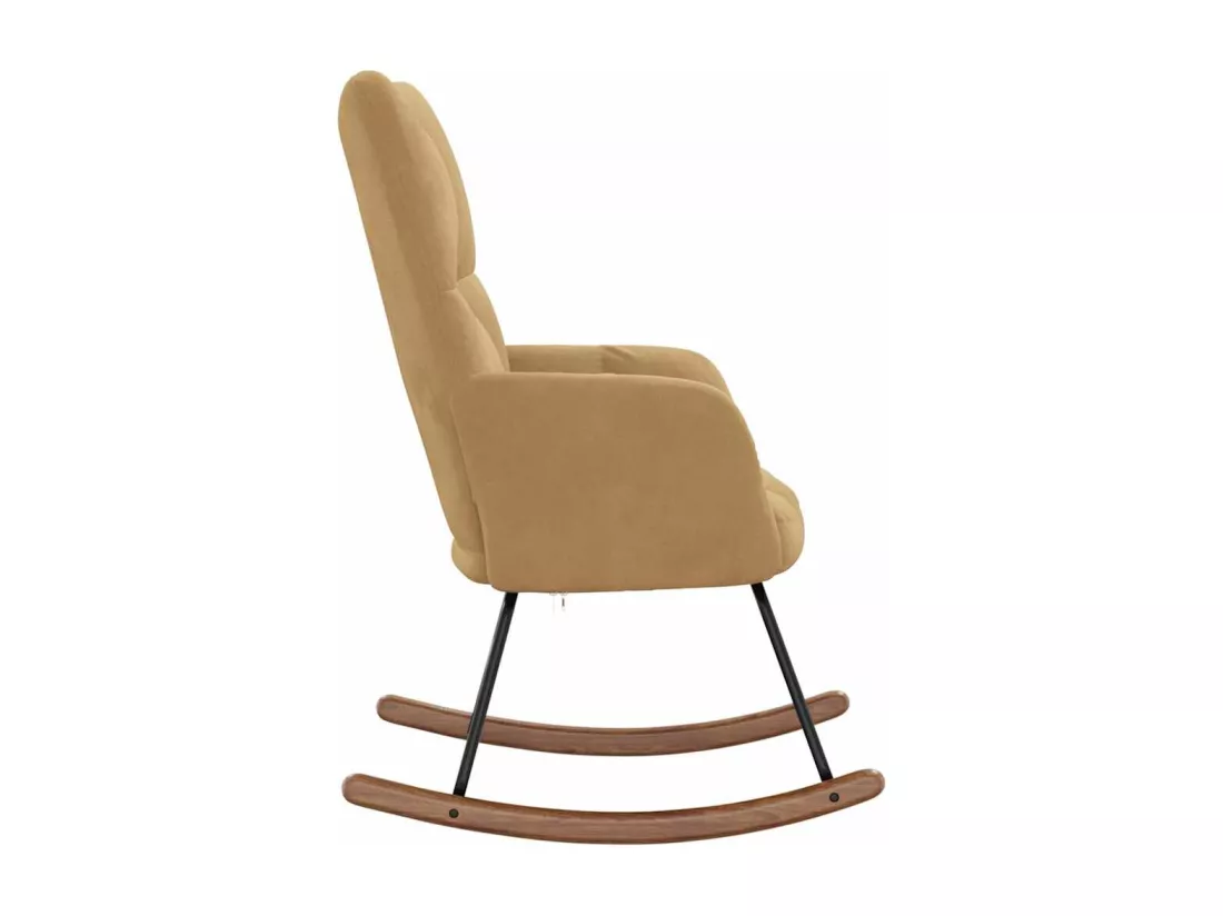 Chaise à bascule Marron Velours