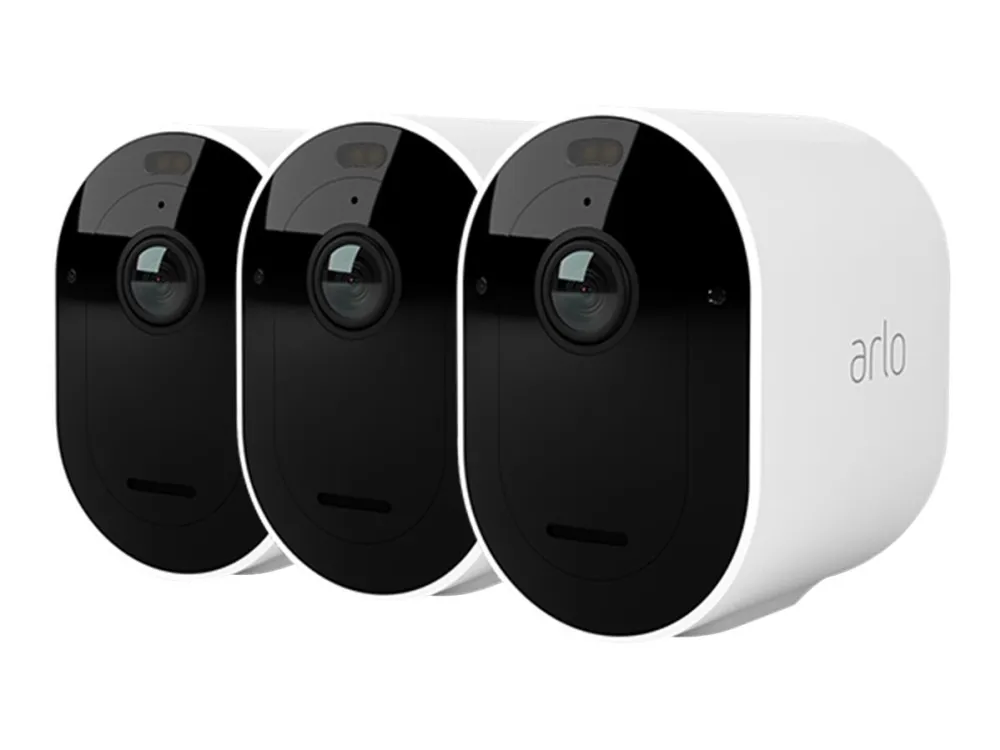 Arlo Pro 5 - Netværksovervågningskamera - udendørs, indendørs - vejrbestandig - farve (Dag/nat) - audio - trådløs - WiFi (pakke med 3)