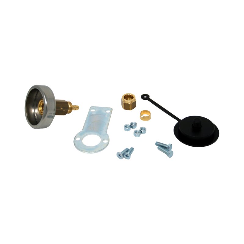 Tomasetto LPG Einfüllstutzen DISH für Flexleitung, Thermoplast-Schlauch inkl. Metallhalterung