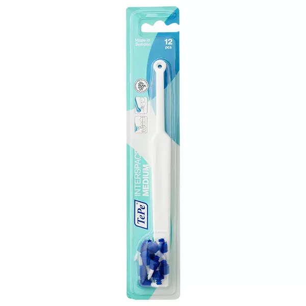 Escova de dentes TePe Interspace tamanho médio + 12 cabeças