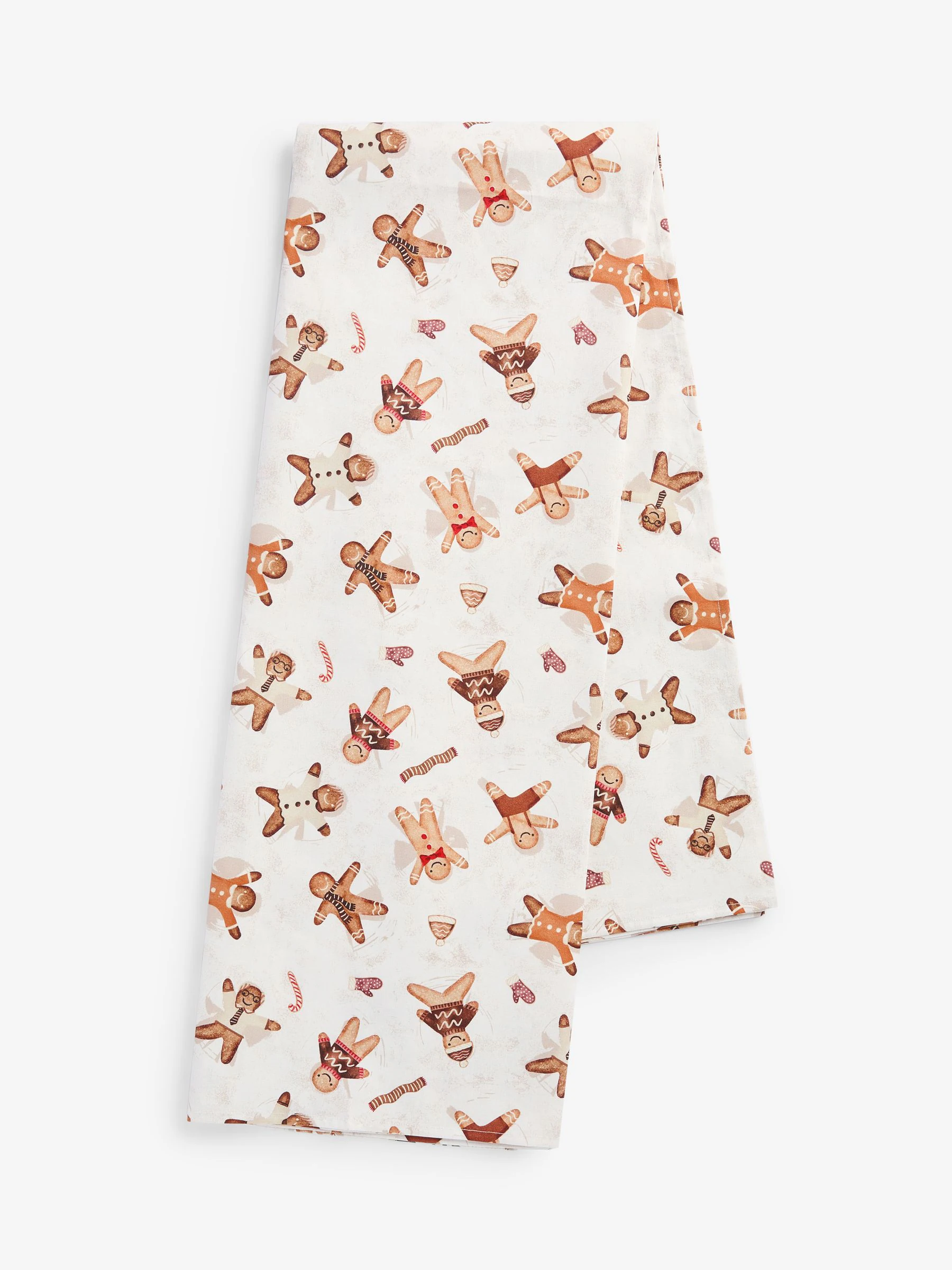 Afveegbaar kersttafelkleed met peperkoekprint