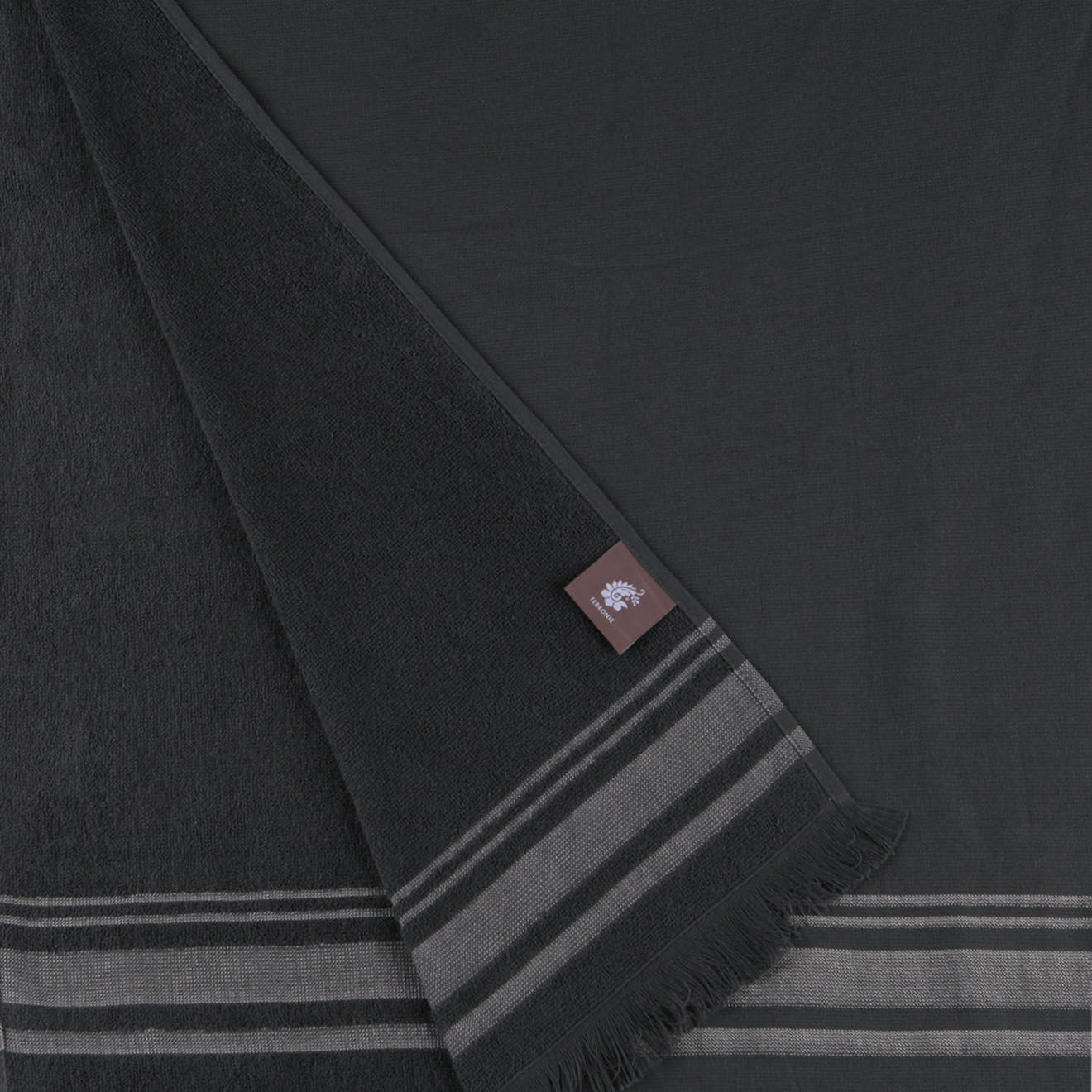 Febronie Fouta éponge Faro gris - 100x180 cm