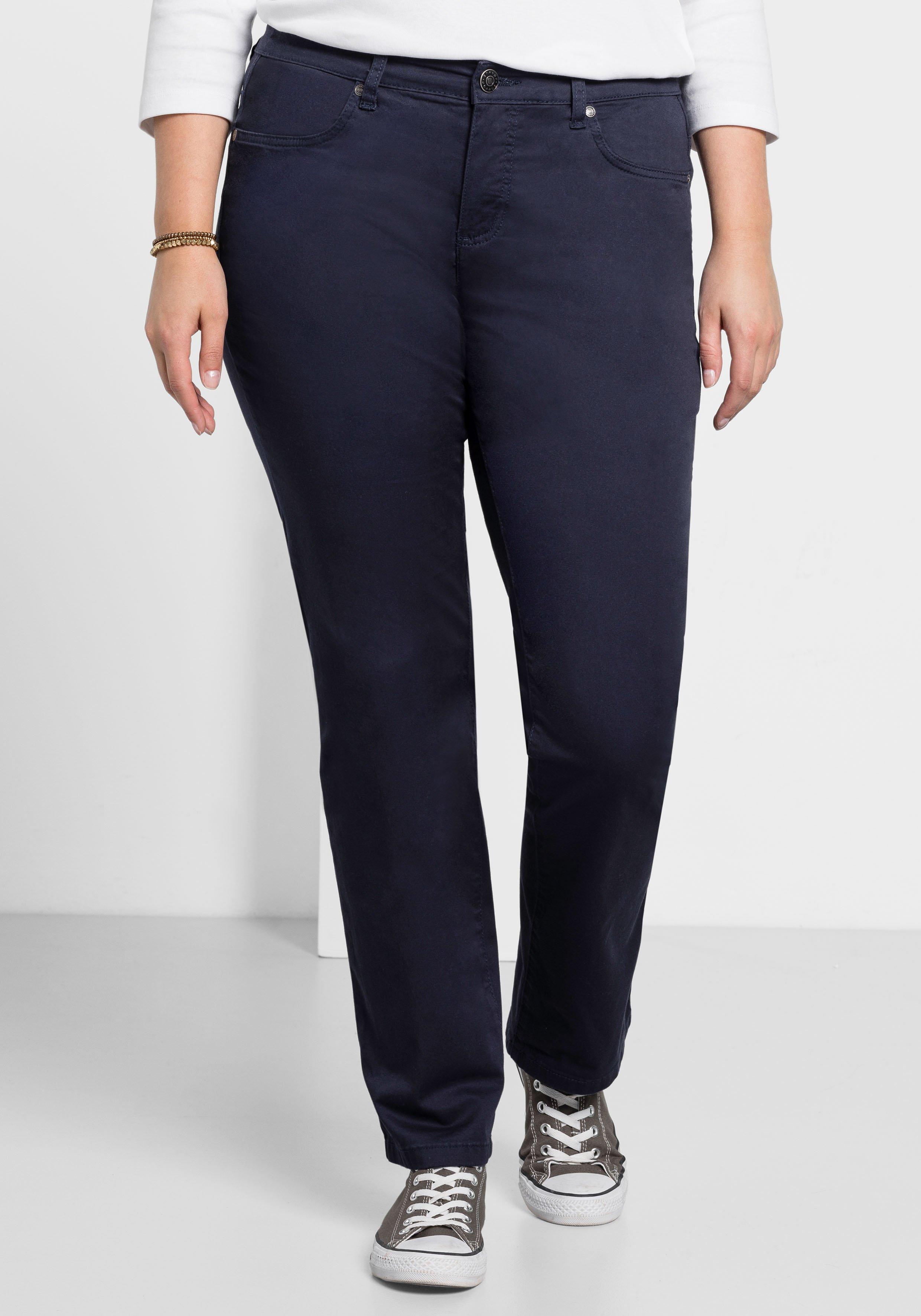 Gerade Hose aus Baumwoll-Twill