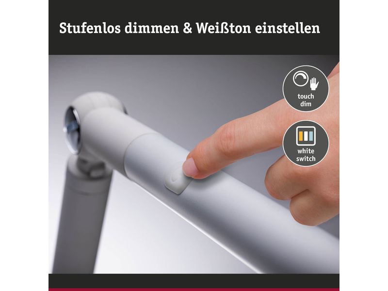 Paulmann Schreibtischleuchte FlexBar, Weiss LED Schreibtischleuchte FlexBar