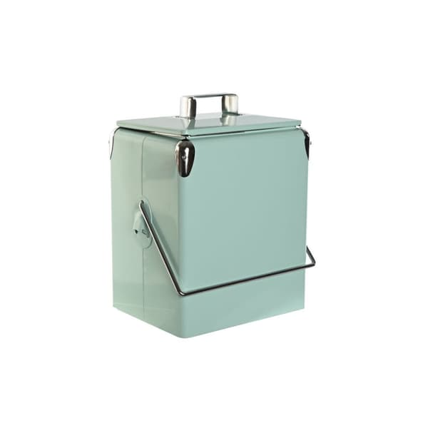 Bærbart Kjøleskap Home ESPRIT Grønn PVC Metall Stål polypropylen 17 L 32 x 24 x 43 cm
