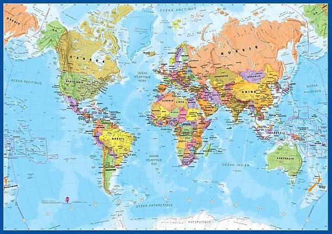CRAENEN - MONDE PUZZLE POLITIQUE 1000 PIECES