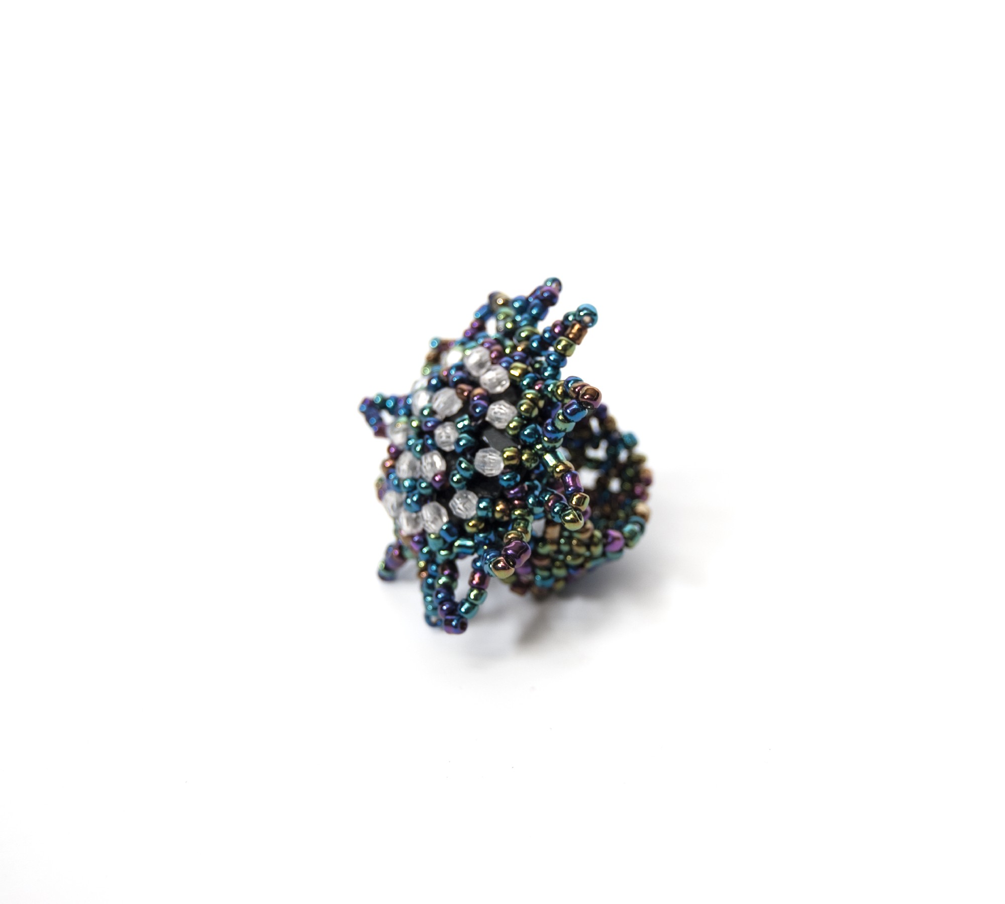 Ring 'Perlenstern', Glasperlen, multicolor, Ø 4 cm, one size günstig bestellen