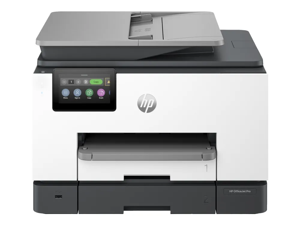 HP Officejet Pro 9130b All-in-One - Multifunktionsprinter - farve - blækprinter - Legal (216 x 356 mm) (original) - A4/Legal (medie) - op til 23 spm (kopiering) - op til 25 spm (udskriver) - 250 ark - 33.6 Kbps - USB 2.0, LAN, Wi-Fi(ac), USB vært - c