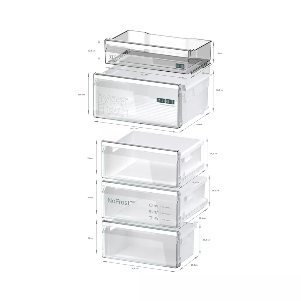 Siemens KG36N2ICF Kühl- und Gefrierkombination 321 Liter