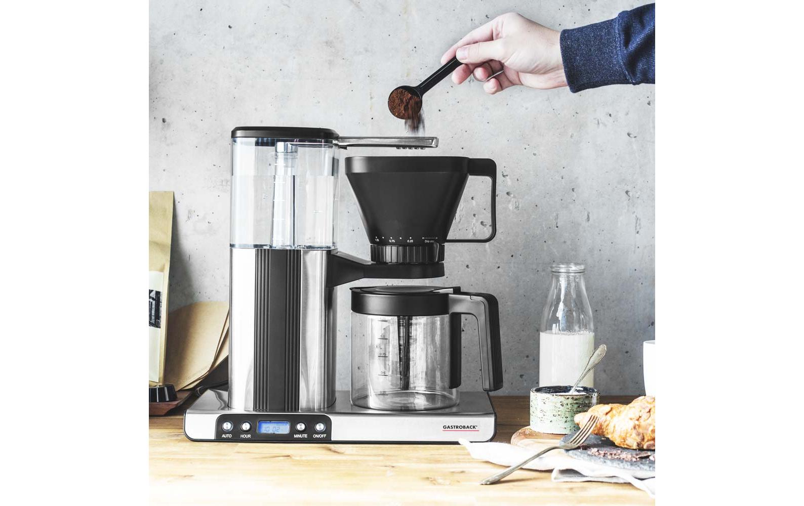 Filterkaffeemaschine Design Brew Advanced Schwarz/Silber<br>Kaffeemaschine
