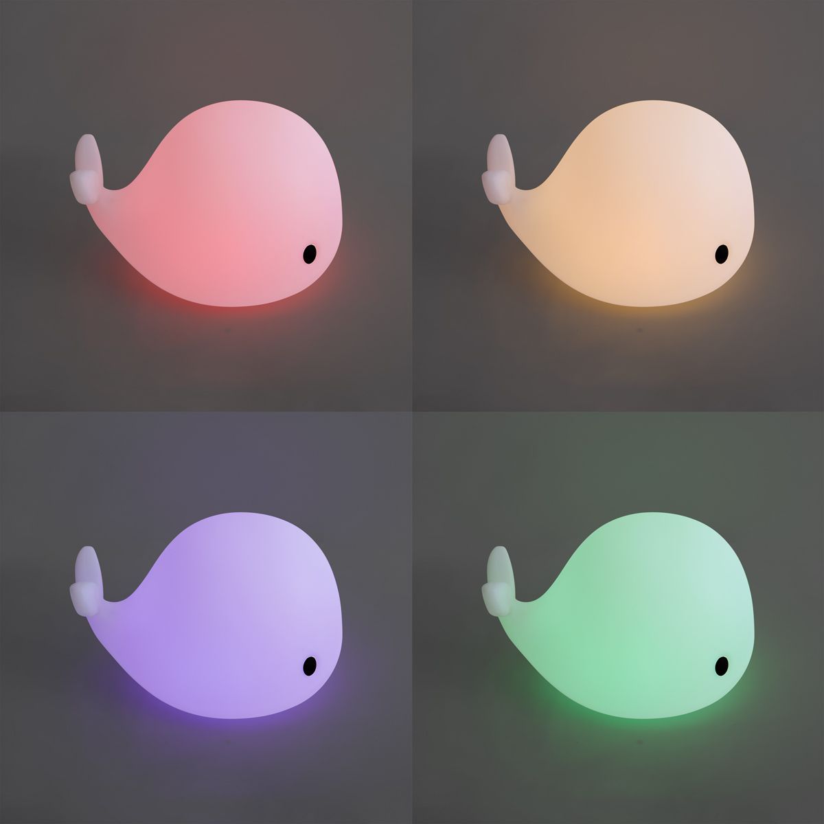 Tafellamp wit 30cm incl. LED dimbaar IP54 oplaadbaar - Baby Whale