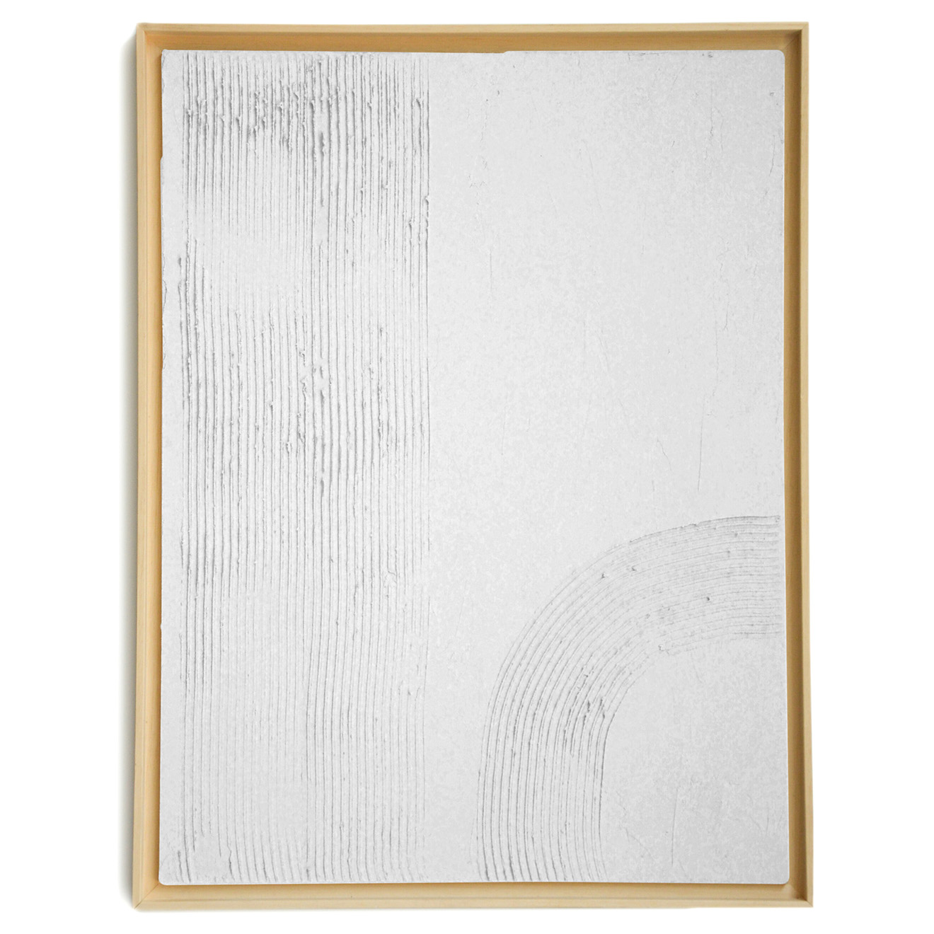 Tierra Bella Relief Flottant Naturel Lignes Blanches multicolore - 60x40 cm