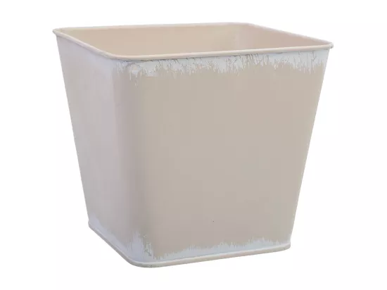 Panier en métal blanc 14.5x13x10.5