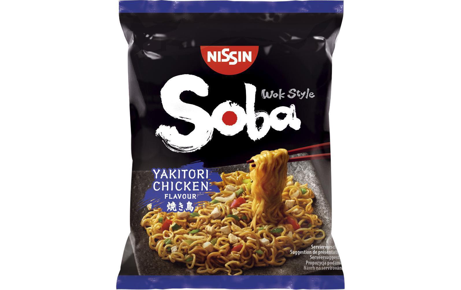 Soba Yakitori Chicken 9 x 110 gAsiatisches Nudelgericht mit würziger Sauce