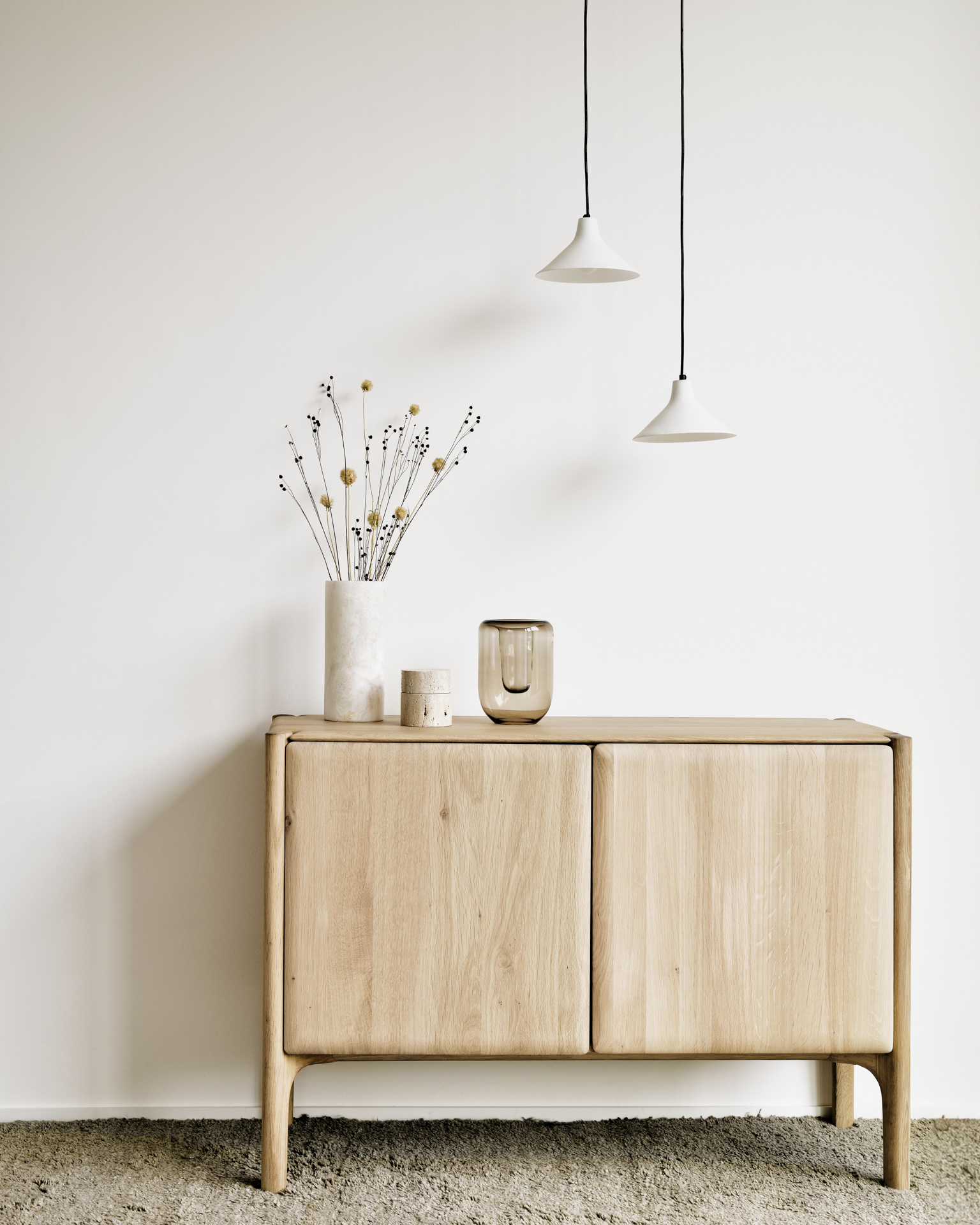 PI buffetkast- eiken - 2 deurs - 119x45x83 cm