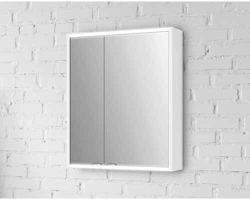 Jokey Batu spiegelkast, 60 x 15,2 x 70,8 cm, wit hoogglans, 2-deurs, IP 20