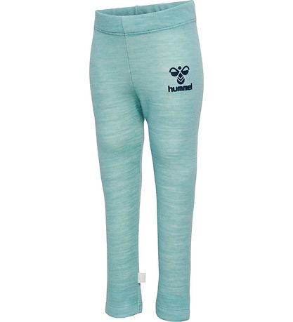 Hummel Leggings - Wolle - Blue - Mineralblau