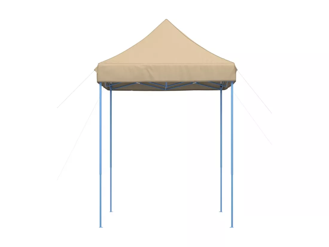Tente de réception pliable escamotable beige 200x200x306 cm