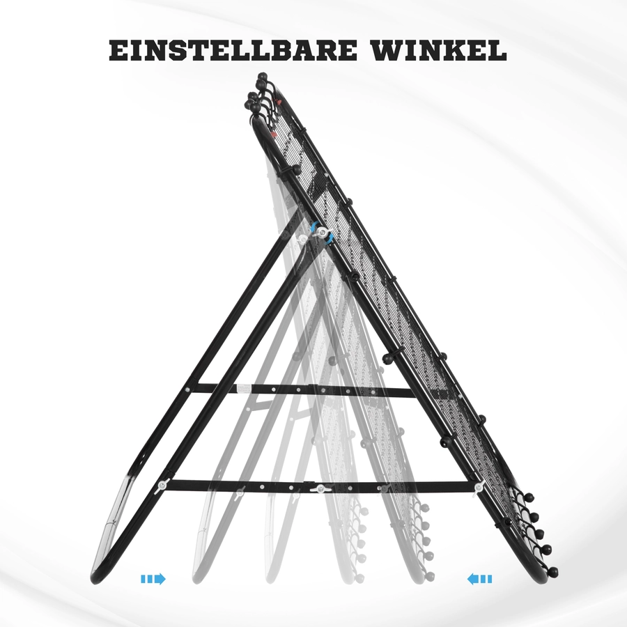 HOMCOM Fußball Rebounder mit verstellbaren Winkeln schwarz